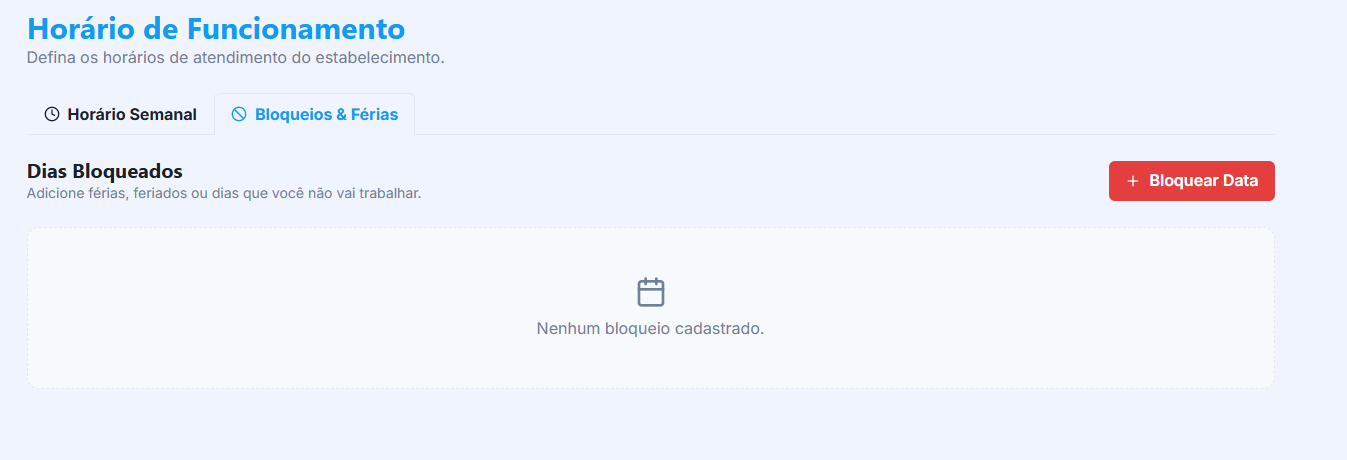Modal de Novo Agendamento (Encaixe Manual)